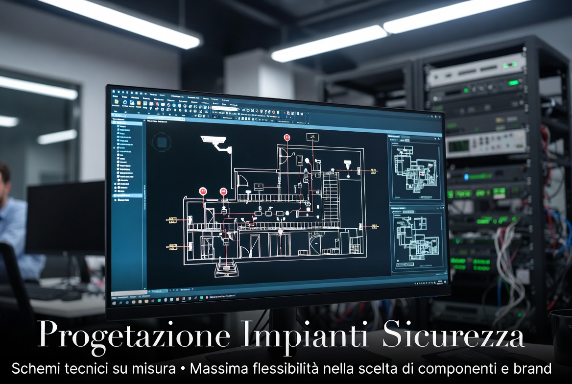 Tecnico Exselti durante un intervento di programmazione TVCC e allarmi