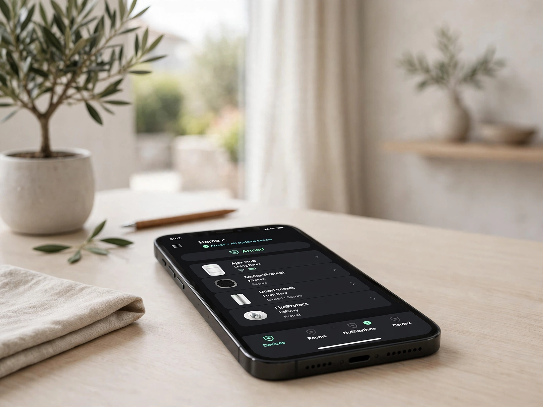 App Ajax per la gestione del sistema di sicurezza da smartphone